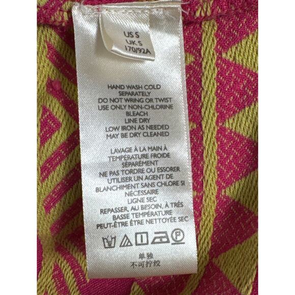 Anthropologie Maeve Dominique Aztec Boho Tunic Dress Pink Size Small - Picture 6 of 14